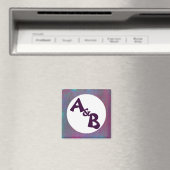 Kleurrijke gekleurde Initialen Magnet (Insitu (Vaatwasser))