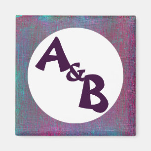 Kleurrijke gekleurde Initialen Magnet