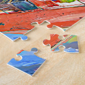 Kleurrijke gekleurde pianotoetsen legpuzzel (Zijkant)