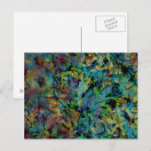 Kleurrijke gekrabbelde abstracte kunst briefkaart (Voorkant / Achterkant)
