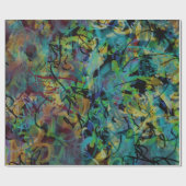 Kleurrijke gekrabbelde abstracte kunst cadeaupapier (Vlak)