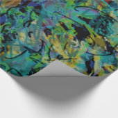 Kleurrijke gekrabbelde abstracte kunst cadeaupapier (Hoek)