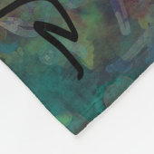 Kleurrijke gekrabbelde abstracte kunst fleece deken (Hoek)