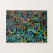Kleurrijke gekrabbelde abstracte kunst legpuzzel (Horizontaal)