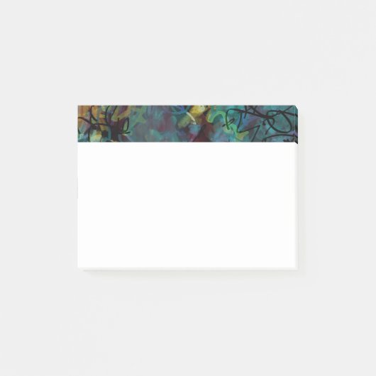 Kleurrijke gekrabbelde abstracte kunst post-it® notes (Voorkant)