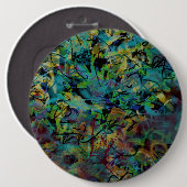 Kleurrijke gekrabbelde abstracte kunst ronde button 6,0 cm (Voorkant /achterkant)