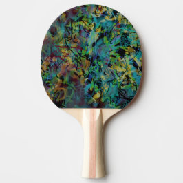 Kleurrijke gekrabbelde abstracte kunst tafeltennisbatje