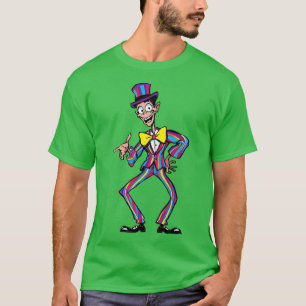Kleurrijke Gekte Excentriek Cartoon Karakter vrien T-shirt