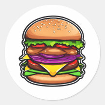 Kleurrijke gelaagde hamburgers barsten smaken 012