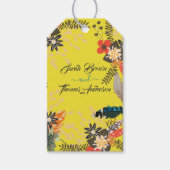 KLEURRIJKE GELE BLOEMBOHO CADEAULABEL (Voorkant)