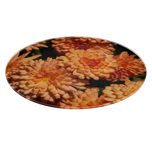 Kleurrijke gele bloemen gehard glas snijplank (Hoek)