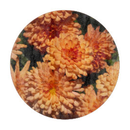 Kleurrijke gele bloemen gehard glas snijplank