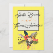 KLEURRIJKE GELE BOHO FLORAL KAART (Achterkant)