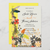 KLEURRIJKE GELE BOHO FLORAL KAART (Voorkant / Achterkant)