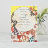 KLEURRIJKE GELE BOHO FLORAL KAART (Staand voorkant)