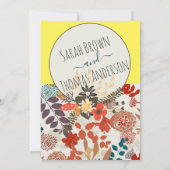 KLEURRIJKE GELE BOHO FLORAL KAART (Achterkant)