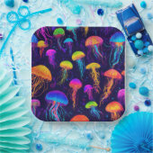 Kleurrijke gelei vis papieren bordje (Feest)