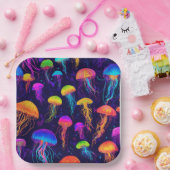 Kleurrijke gelei vis papieren bordje (Feest)