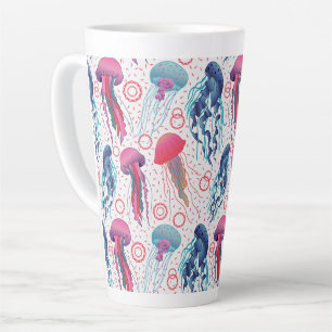 Kleurrijke gelei vissen latte mok