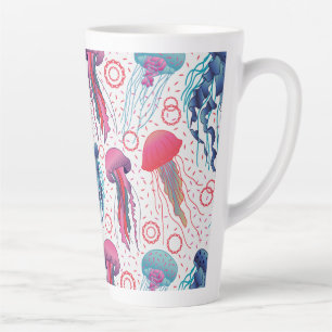 Kleurrijke gelei vissen latte mok