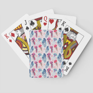 Kleurrijke gelei vissen pokerkaarten