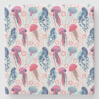 Kleurrijke gelei vissen stenen onderzetter