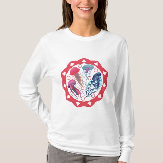 Kleurrijke gelei vissen t-shirt (Voorkant)