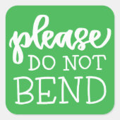 Kleurrijke "Gelieve niet te buigen" Stickers - 3 i (Voorkant)
