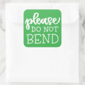 Kleurrijke "Gelieve niet te buigen" Stickers - 3 i (Tas)