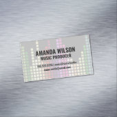 Kleurrijke Geluidsbalk Equalizer Magnetisch Visitekaartje (Voorbeeld)