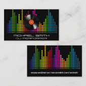 Kleurrijke Geluidsbalk Equalizer Visitekaartje (Voorkant / Achterkant)
