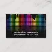 Kleurrijke Geluidsbar Equalizer Visitekaartje (Achterkant)