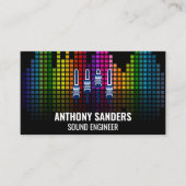 Kleurrijke Geluidsbar Equalizer Visitekaartje (Voorkant)