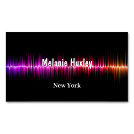 Kleurrijke geluidsgolven magnetisch visitekaartje