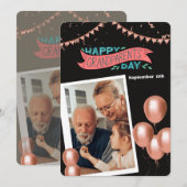 Kleurrijke Gelukkige Grootouders Dag Kaart (Voorkant / Achterkant)