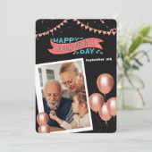 Kleurrijke Gelukkige Grootouders Dag Kaart (Staand voorkant)