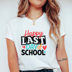 Kleurrijke Gelukkige Laatste Schooldag, Leraar-Lee T-shirt