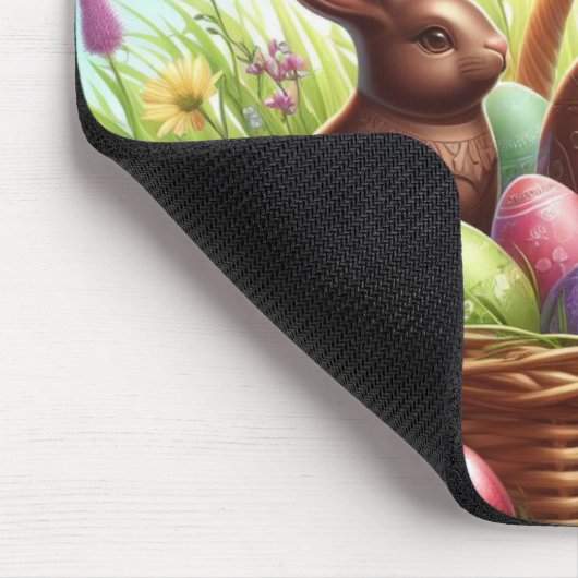 Kleurrijke, Gelukkige Paasmand met eieren Muismat (Hoek)