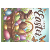 Kleurrijke, Gelukkige Paasmand met eieren Tafelkleed (Voorkant (Horizontaal))