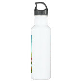 Kleurrijke, Gelukkige Paasmand met eieren Waterfles (Achterkant)