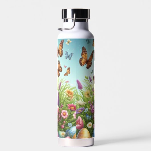 Kleurrijke, Gelukkige Paasmand met eieren Waterfles (Rechts)