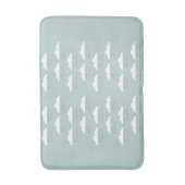 Kleurrijke gelukkige regendruppels witte donzige w badmat (Voorkant Verticaal)