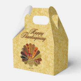 Kleurrijke Gelukkige Thanksgiving Kalkoen Bedankdoosjes