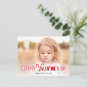 Kleurrijke Gelukkige Valentijnsdag Volledige Foto  Feestdagenkaart (Staand voorkant)