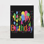 Kleurrijke Gelukkige Verjaardag Kaart (Voorkant)