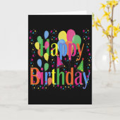 Kleurrijke Gelukkige Verjaardag Kaart (Gele Bloem)