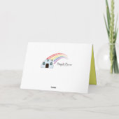 Kleurrijke Gelukkige Verjaardag Pomeranian Kaart (Achterkant)