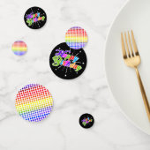 Kleurrijke Gelukkige Verjaardag Regenboog Gekleurd Confetti (Groep)