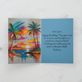 Kleurrijke Gelukkige Verjaardag Tropisch aanpasbaa Kaart (Binnen)