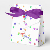 Kleurrijke Gelukkige Verjaardagsballonnen Favor Bo Bedankdoosjes (Voorkant Zijde)